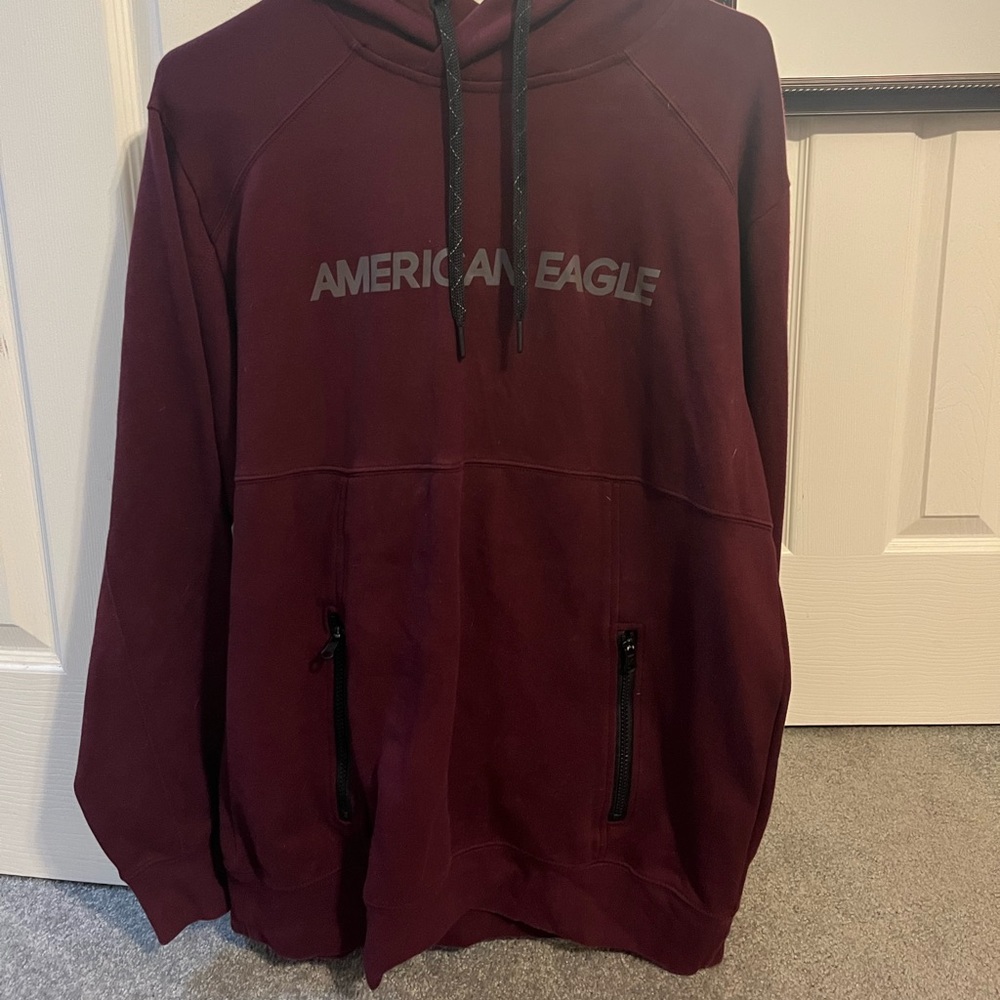 American Eagle Maroon Hoodie